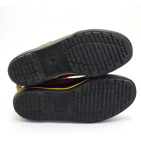 Dr Martens Men's Cherry Red Canvas Winsted Hi Top Boots Size 8 Wo's 9 2542 - Picture 8 of 16